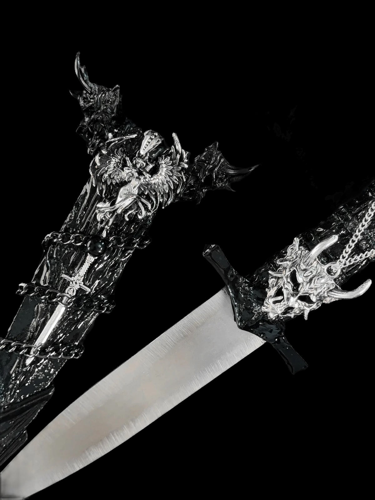 Handmade dagger-Devil and Angel