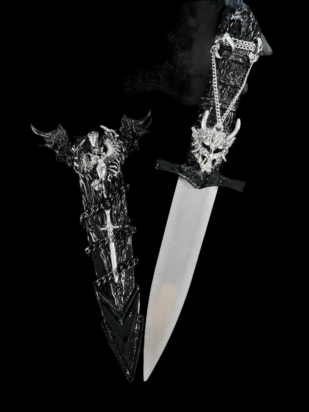 Handmade dagger-Devil and Angel